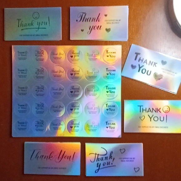 THANK YOU STICKERS/CARDS - Picture 1 of 10